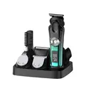 Komingdon Beard Trimmer For Men, All-in-One Men's Hair Clipper Hair Trimmer, Mustache Body Nose Ear Facial Cutting Shaver, Electric Razor Grooming Kit, USB Rechargeable  Cordless & Led Display, Holiday Gift For Him Father's Day Gift bule image 7