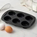 Bakeware 6 Cup Black Silicone Muffin Mould image 3