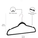 ANQI Cintres en Velours Antidérapants pour Costumes, Noir/Or Rose - Lot de 30 image 3