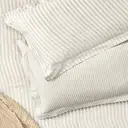 Yard Fitted Sheet Hebden Stripe 100% Cotton Natural Single image 1