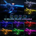 Acrylic Interior Car LED Strip Light with Wireless APP, RGB Dreamcolor 6 in 1 with 175 inches 593 LEDs Fiber Optic Ambient Lighting Kits, 16 Million Colors Sound Active Function Car Neon Lights image 3