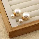 Boucles d'oreilles VoxorAI blanc crème classique à double perle (style réversible), puces d'oreilles, boucles d'oreilles pendantes, mode de luxe, nouveauté de niche, article phare  6mm和14mm image 3