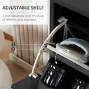 HOMCOM 2 Drawer Shoe Cabinet, Narrow Shoe Storage Cabinet with Flip Doors and Adjustable Shelves, Slim Shoe Cupboard for 12 Pairs of Shoes for Entryway, Hallway, Black image 4