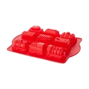 Essentials by Premier Silicone 9 Trains Red Cake Mould image 2