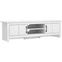 Galano Limestone Wide TV Stand – 150 cm Entertainment Unit for TVs up to 65 Inches – 2-Door Storage Cabinet – White Finish image 0