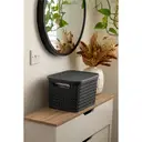 Strata Medium Urban Store Basket with Lid Charcoal Grey 14L image 0