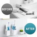 TAILI Suction Toothbrush Holder 2 Pack, Tumblers Replacement Shower Toothbrush Holder for Wall, Powerful Toothpaste Toothbrush Suction Cup, Self-draining Shower Razor Holder, Kitchen Tableware Holder image 6