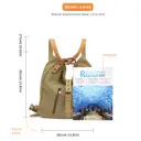 Kono Canvas Convertible Shoulder Bag, Large Capacity 2-in-1  Tote with Backpack Straps for Work, Travel and School Khaki image 2