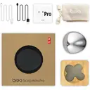 Breo Portable Mini Scalp Massager – IPX7 Waterproof Rechargeable Head Massager for Scalp Relax, Stress Relief Tool with Bamboo Wood Charging Base, Removable Massage Nodes (Silver with Base) image 9