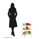 Franco Chrome 3 Tier Storage Cart image 2