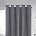 Furn Eyelet Curtains Dawn Blackout Charcoal W:168xL:183cm image 3