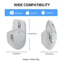 Rapoo MT760L kabellose Bluetooth-Maus für mehrere Geräte, Bluetooth 5.0 und 2,4 GHz Multimode-Verbindung, bis zu 4 Geräte, M+ Cross Computer-Technologie, 11 programmierbare Tasten, 4K DPI, 90 Tage Akkulaufzeit, PC – hellgrau image 8