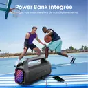 Soundcore Boom 2 Pro, enceinte extérieure portable, 140 W 2+2 canaux, BassUp 2.0, autonomie 20 H, charge rapide, IP68 anti-poussière et étanche, éclairage RGB, port USB-C, Power Bank, Bluetooth 5.3 image 6