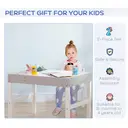 HOMCOM 2 in 1 Kids Table and Chair Set for Toddlers, Children Multi Activity Desk with Chair, Storage Space, Grey image 5