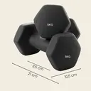 SONGMICSHOME  Ensemble d'haltères hexagonaux en néoprène noir - 2 x 5 kg image 2