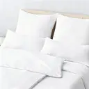 LeBonsoir Basics 50x75cm Pillowcases Set of 2， 100% Cotton， Soft and Breathable， Envelope Closure， White， Pillows Not Included image 2