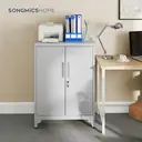 Ochama x SONGMICS Armoire à outils métallique avec portes verrouillables et étagères, organisateur de garage pour bureau ou maison, gris image 3
