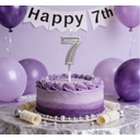 Morrisons Cake Candle Sparkler Number 7 Silver image 2