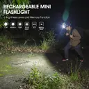 WUBEN E7 1800 Lumen Torch Light with Magnet - Super Bright 6 Modes EDC Flashlight， Typ-C Rechargeable LED Flash Light; IP68 Pocket Flashlight for Headlamp Use， Rescue， Camping Black, New Year Sale , Top gift picks image 5