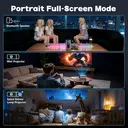 XBJ Mini projecteur d’extérieur portable intelligent et ultra-léger 1080P | Prise en charge du décodage 4K, fonctionne avec batterie externe (sans fil électrique), utilisation sans fil en extérieur sans restriction d’alimentation, 8000 lumens, audio Dolby Digital 8 W, format bouteille d’eau, pour le camping et le jardin image 3