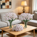 4Pcs 13in/33cm
Artificial Flowers for Outdoor,No Fade Fake Plastic Flowers Faux Plants for Decoration Hanging Planters Indoor Outside Garden Porch Window Box Home Wedding Farmhouse(white) image 2