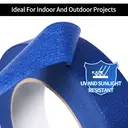 TAPEBEAR Multi-Surface Painter's Tape, UV Anti Residue Free Blue Tape, Wall Painting Masking Tape with Sharp Lines for
Indoor outdoor Painting, 0.94 inch x 60 Yard, 6 rolls image 3