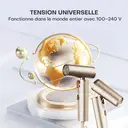 Uniorange H16 Sèche-cheveux portable pliable haute vitesse, moteur 110 000 tr/min, technologie bouclier ionique 1 milliard+, avec 4 buses de coiffage - Doré image 2