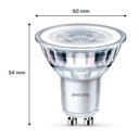 Philips Light Bulb LED Spotlight Pin Base GU10 Warm White 50W Non-Dimmable 6pcs image 5
