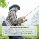 TOP-EX UV Protection Mens Sun Hat with Cooling Neck Flap Sunglass Lock Wide Brim Fishing Hats M/L Grey image 5