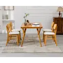 chairus Rattan Dining Chairs Set of 2 Kitchen Side Chairs with Wood Legs for Dining Room, Faux Fur Beige image 6