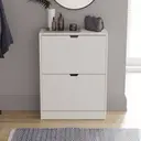 Vida Designs Shoe Cabinet 2 Doors White image 2
