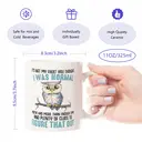 Alphynix 1pc 11oz White Ceramic Mug Featuring a Witty Owl and Sarcastic Quote, Unique Personality Declaration Gift for Thanksgiving or Christmas image 7
