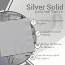 Unique Party Lunch Napkins, Silver, 20 Pack image 1