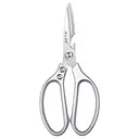 SHIBAZIZUO Ciseaux de cuisine polyvalents entièrement en acier, à manche unique, en acier inoxydable, usage domestique image 0