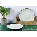 BJÖRN IRIS Lot de 2 plateaux de service blanc ivoire - Ø 32 cm image 4