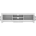 Galano Limestone Wide TV Stand – 150 cm Entertainment Unit for TVs up to 65 Inches – 2-Door Storage Cabinet – White Finish image 4