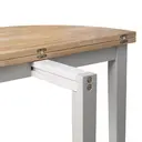 Dining & Console Table Altona Round/Half Moon Extendable Grey/Oak D:90cm image 7