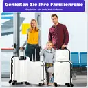 20/24/28 Inch Luggage Set Lightweight Rolling Suitcase with Vanity Case White image 1
