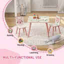 ZONEKIZ Kids Table and Chair Set, Toddler Table with 2 Chairs, 3 Pieces Toddler Activity Furniture Set for Bedroom, Nursery, Playroom, Pink image 6