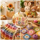 Häkelset 62 Knäuel Bunte Wolle Mit Tasche Nadeln Und Zubehör Für Einsteiger DIY Handarbeit image 1
