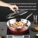 Maxcook Tri-Ply 304SS Wok With Lid 28cm MCC7911 image 3