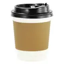 Maxcook 25pcs 280ml Disposable Coffee Cups with Lids for Hot & Cold Beverage,Leak-proof image 1