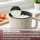 IAGREEA Portable Electric Cooker 1.6L Ramen Cooker Ramen Noodle Cooker - Dual Power Mini Ramen Maker Multi-Functional Lazy Pot, Non-Stick Noodle Cooker with Boil Dry Protection for Pasta Noodles Egg Soup, Compact for Dorm Office (Beige) image 1