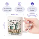 Alphynix 1pc 11oz White Ceramic Mug Featuring Watering Can, Shovel and Blooming Flowers with Bird, Perfect Gift for Gardening Enthusiasts This Holiday Season image 7