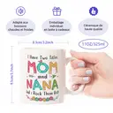 Alphynix 1 pièce, mug café maman, mug j'ai deux titres maman et mamie, tasse je assure les deux, cadeau pour femmes décoration fleurie tasse à thé pour fête des mères, mamie super idée cadeau pour anniversaire,Le cadeau de la saint-valentin, cadeau d’anniversaire image 7