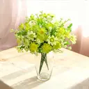 Wei's Moment 6 Bundles of Artificial Balcony 
Plants and Indoors, Plastic Flowers Decoration, Faux Plastic, UV-Resistant Flowers for Graves and Garden Light green image 3