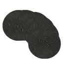 Lot de 6 sets de table ronds en polyester et coton tissé effet pailleté, diamètre de 38 cm - Noir image 0