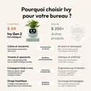 Cadeau d'été pour embellir votre intérieur – Pot de plante intelligent IA Ivy, interaction par expressions faciales, entretien intelligent des plantes, décoration pour personnes occupées, exprime les émotions de la plante (vert menthe) image 8