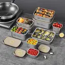 COOKER KING Lot de 4 boîtes de conservation alimentaire en acier inoxydable - 2 x 300 ml + 2 x 700 ml image 5