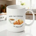 Alphynix 1 Mug Croissant Espresse, 33cl céramique blanche avec "Tu es le Croissant de mon Espresse" citation, cadeau doux à thème nourriture pour couples, foodies,Le cadeau de la saint-valentin, cadeau d’anniversaire image 1